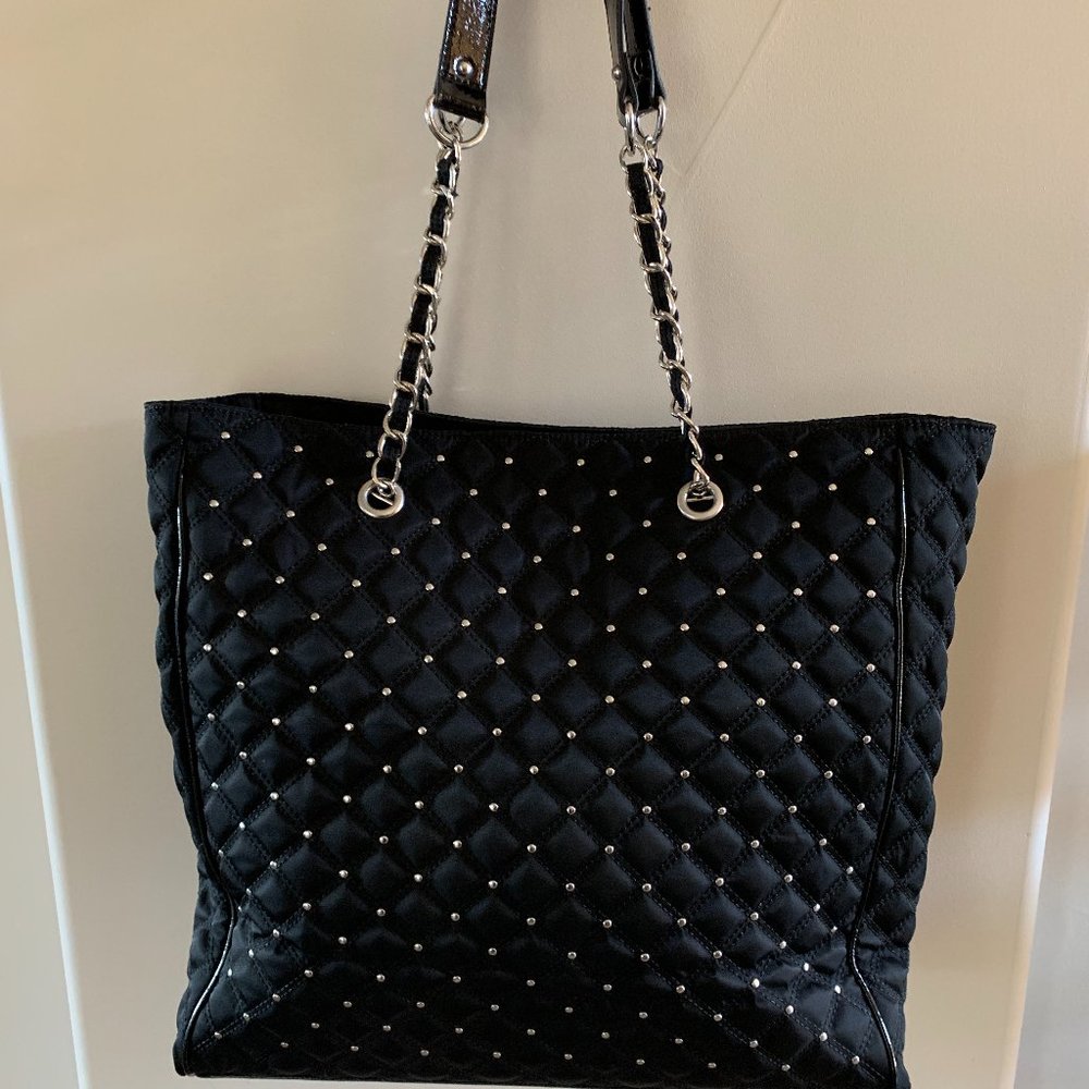 WHBM Studded Black Tote Bag NWOT